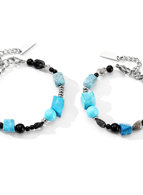 GENANX闪电潮牌蓝松石手串情侣手链小众纪念七夕礼物穆祉丞同款