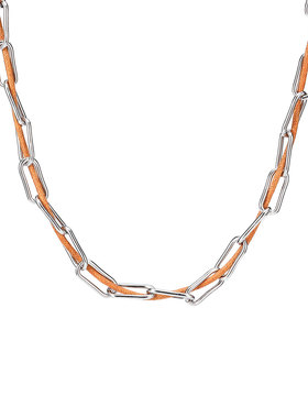 撞色拼接编织钛钢挂链