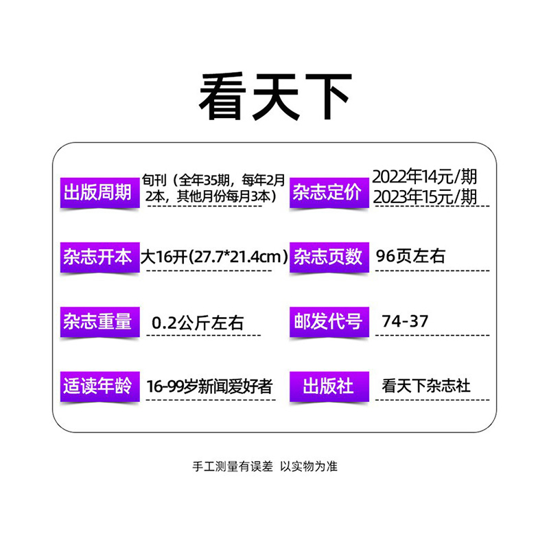 【全年订阅35期】vista看天下杂志2024年-2025年一期一发起订月任选 中国时事新闻热点资讯政治商业财经社会热点科技时尚 - 图2