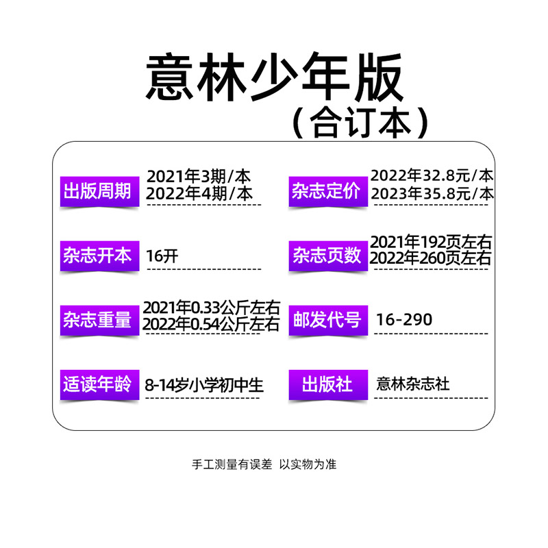 意林少年版合订本2022年108-113卷全年珍藏【2023年21-24期第119卷】2024年旗舰店15周年儿童文学杂志小学初中作文素材期刊单本-图2