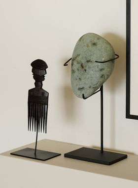 新中式禅意摆件，天然石木雕