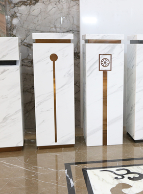 源头工厂定制大理石摆台落地基座酒店展厅样板房摆件展示雕塑底座