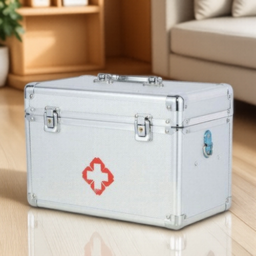 医药箱铝合金家用药品收纳箱家庭应急急救箱工厂医疗箱医生出诊箱 - 图1