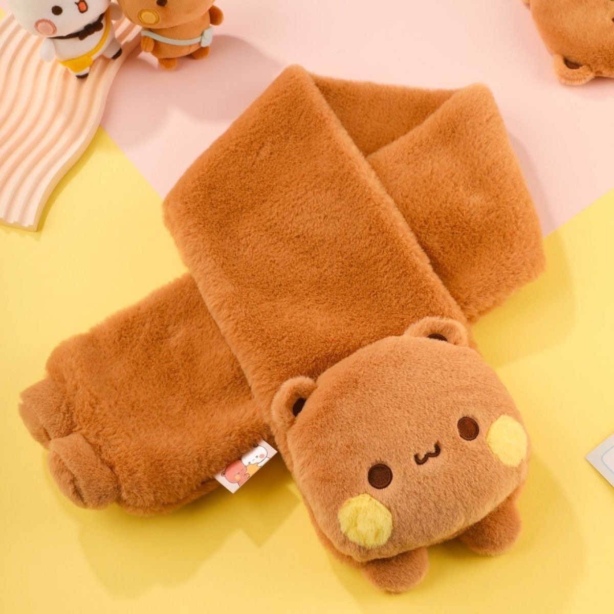 一二布布正版联名冬季围巾可爱加厚毛绒围巾冬季礼物,淘宝优惠券,粉丝福利购,淘宝优惠卷