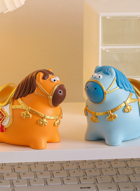 2026新款马年吉祥物马上有钱摆件