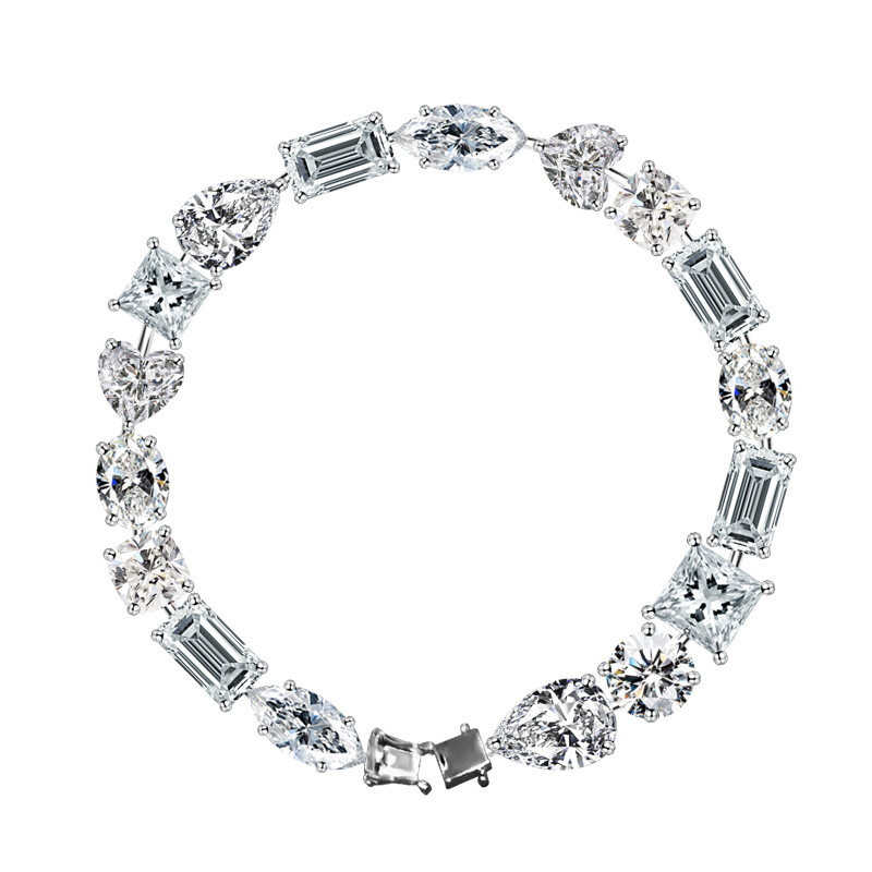 赫拉新款13.8克拉仿真钻石大气手链 朱诺赫拉手链