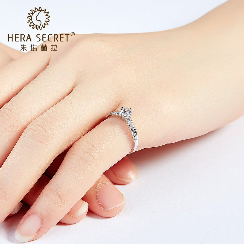 新款带钻细小银镀白金18k金女尾戒 朱诺赫拉戒指/指环