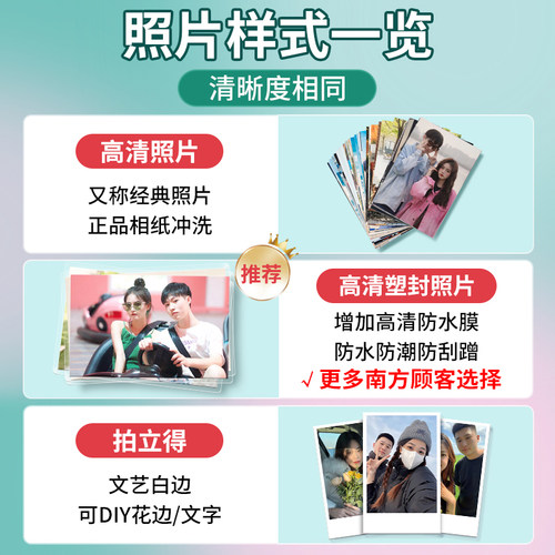 洗照片打印冲印冲洗加塑封晒手机里的做成相册洗相片高清6寸5定制 - 图2