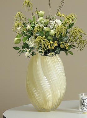 麦芽糖粉色螺旋不规则扭曲水培玻璃花瓶现代家居装饰品花器摆件