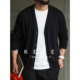 Pure cotton knitted cardigan men's thin sweater jacket old money style men's top men's autumn 2026 new outer wear trend