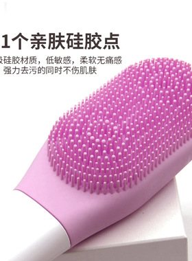 硅胶防水电动洗澡刷沐浴刷按摩长柄搓背电动搓澡仪洗澡刷工厂直销