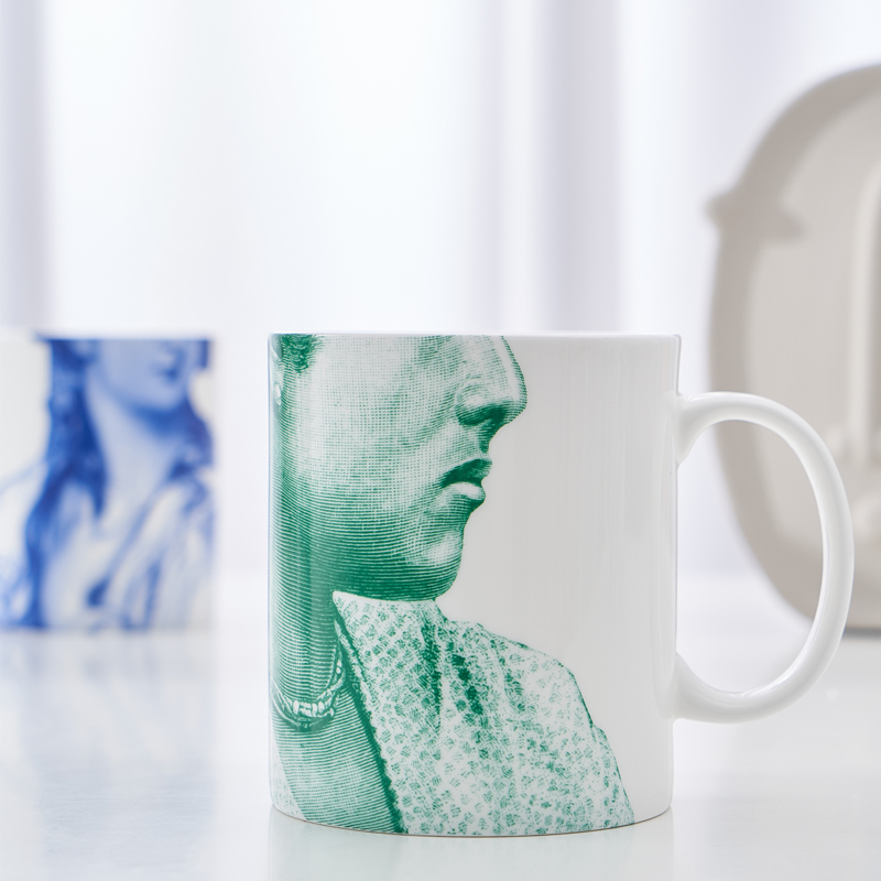 ROCMOK™北欧骨瓷咖啡杯艺术肖像文艺创意杯子陶瓷马克杯小众办公-图2