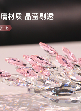 轻奢天鹅摆件一对结婚新婚礼物