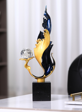 风生水起！办公室摆件轻奢高档