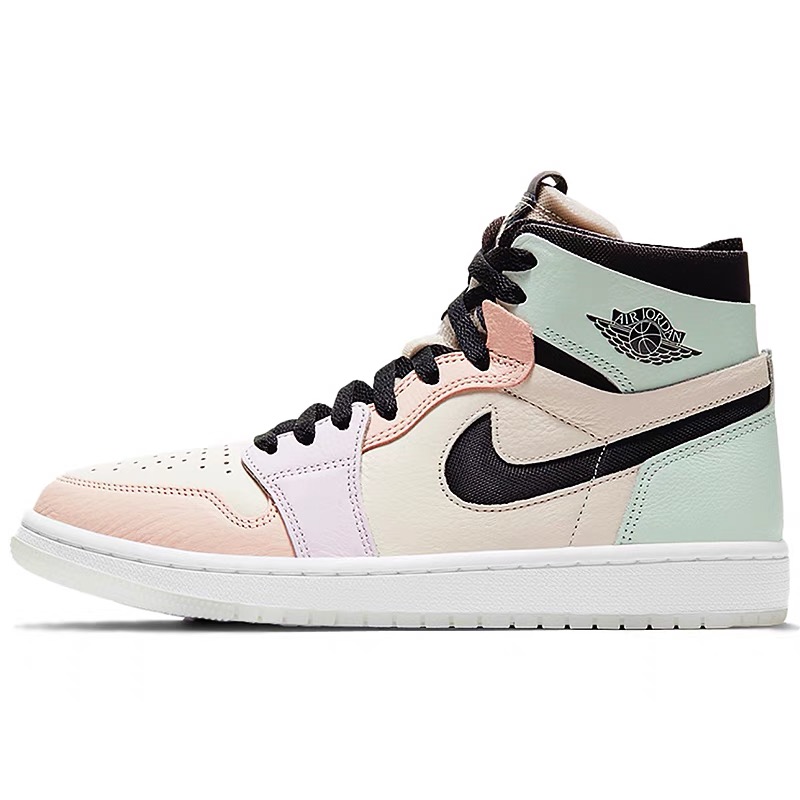 Air Jordan 1 Zoom AJ1粉绿紫 马卡龙 复活节女子板鞋 CT0979-101 - 图3