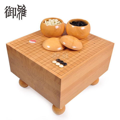 御雅 新榧木围棋棋墩12/15/20cm厚棋盘拼接实木围棋棋桌 炕台棋桌 - 图0
