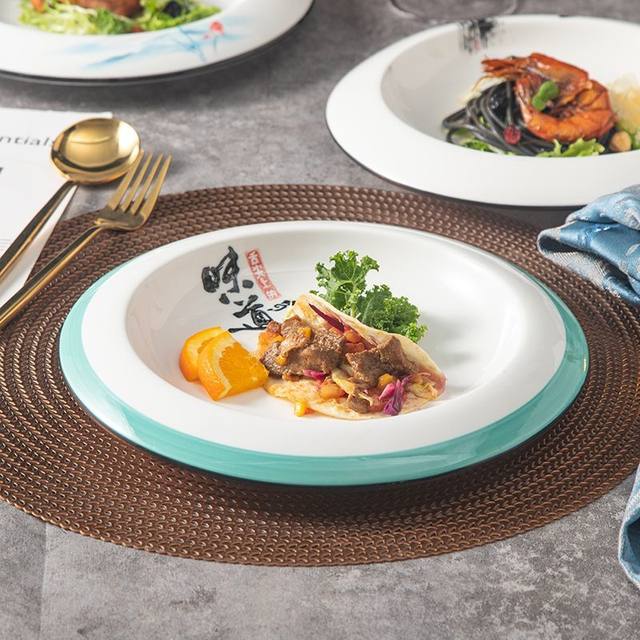 Ceramic hotel tableware round 10 inches