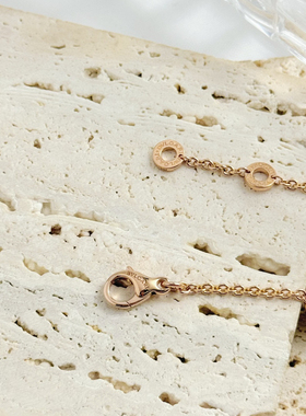 Bvlgari 宝格丽ML号玫瑰金四色圆饼手链 正品保真 支持鉴定