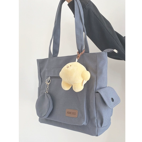 Сумка на одно плечо, вместительный и большой шоппер, подходит для студента, коллекция 2022, премиум класс