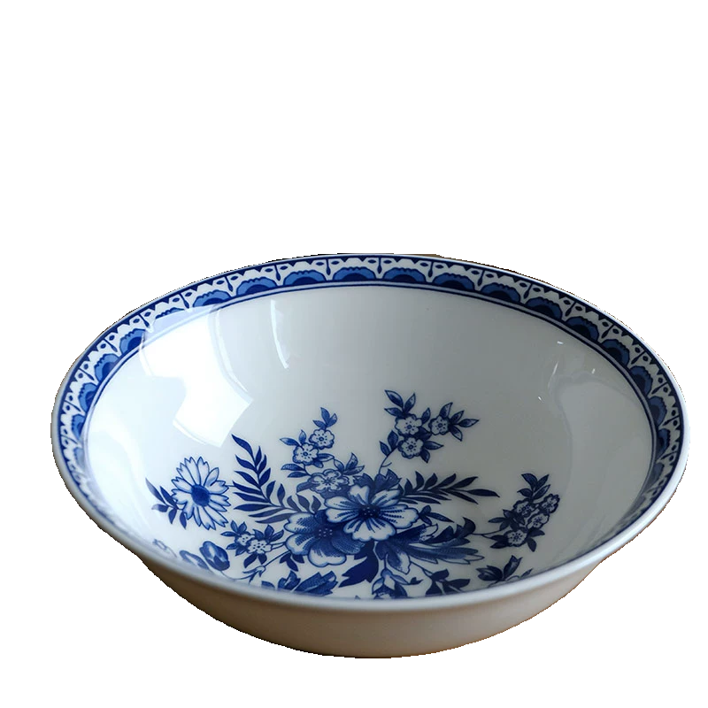 在时间中喜欢自己。三子家瓷器 瓷碗中式青花小面碗馄饨饺子碗 - 图3