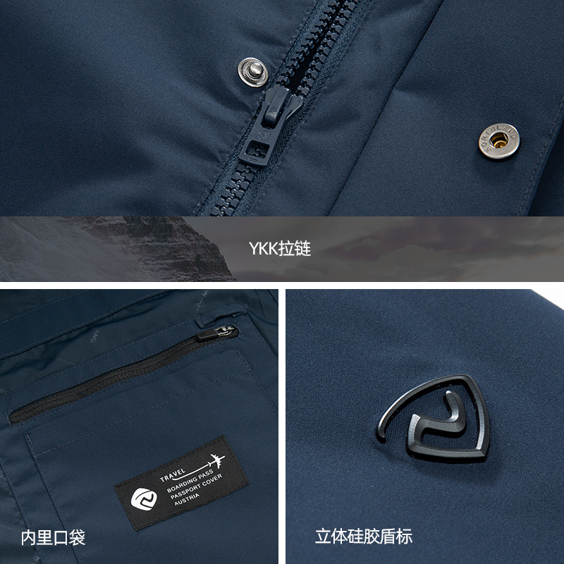 诺诗兰23冬三合一冲锋衣男户外运动抓绒徒步进藏登山服NWJDT5730S - 图3