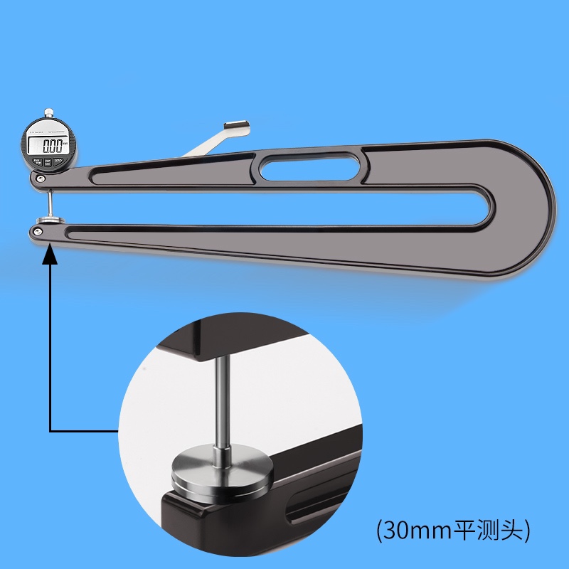 数显大跨度测厚规海绵测厚仪皮革测量深喉大量程0-10/25/450mm-图2