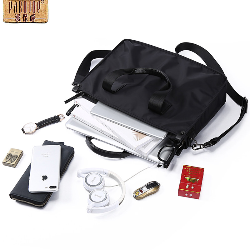 派保爵大容量男休闲手提包潮公文包 pabojoe男士包袋