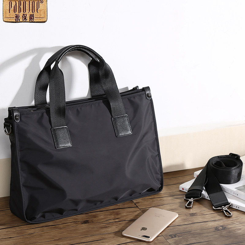 派保爵大容量男休闲手提包潮公文包 pabojoe男士包袋