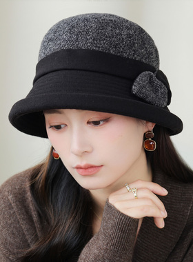 中老年女冬季保暖显脸小渔夫帽