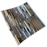 Серебряная металлическая мозаика из нержавеющей стали на стену, зеркальный эффект