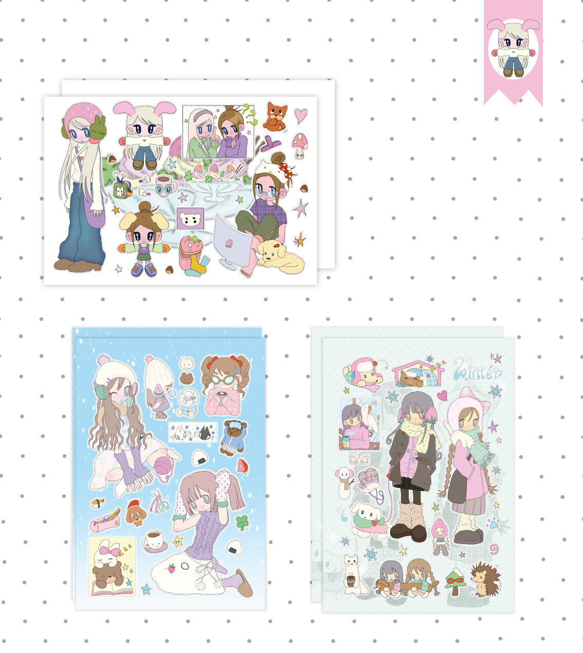 Lazixing original character stickers mobile phone diy handbook material notebook DIY material stickers