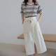 Lace-up loose waist design retro skirt