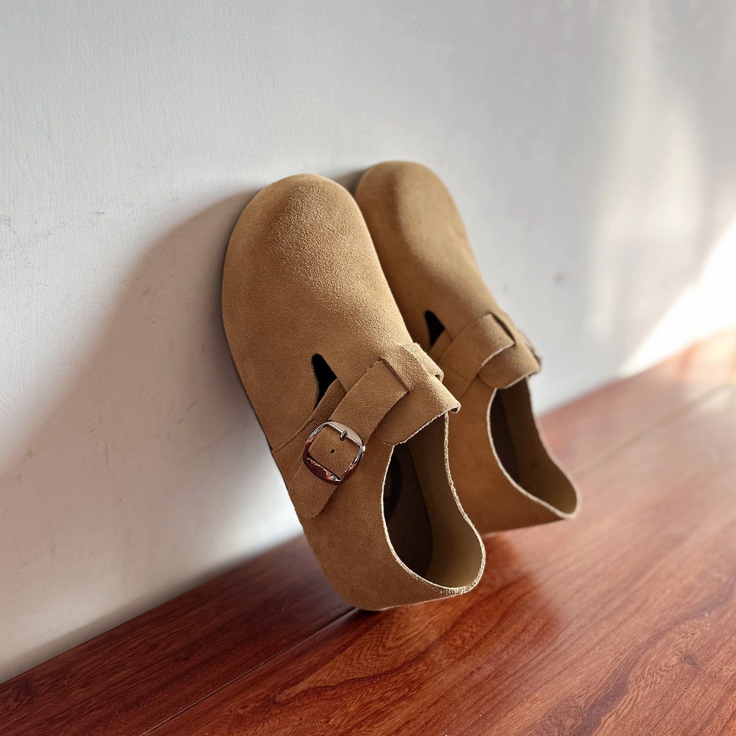 【烁掌柜】日系复古风舒适森女鞋磨砂牛皮平底圆头勃肯鞋软底单鞋,淘宝优惠券,粉丝福利购,淘宝优惠卷