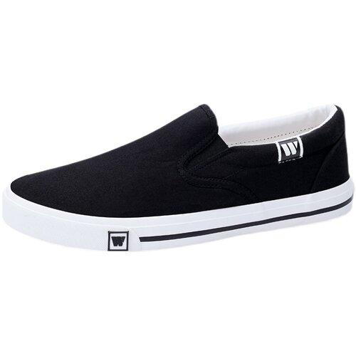 套脚蹬帆布鞋男无鞋带懒人鞋布鞋春秋低帮原宿风滑板鞋男运动鞋夏 - 图3