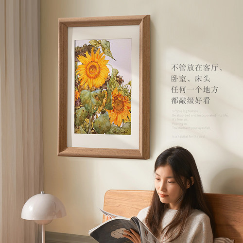 实木相框挂墙16寸20寸海报画框装裱儿童洗照片做成婚纱照摆台定制 - 图2