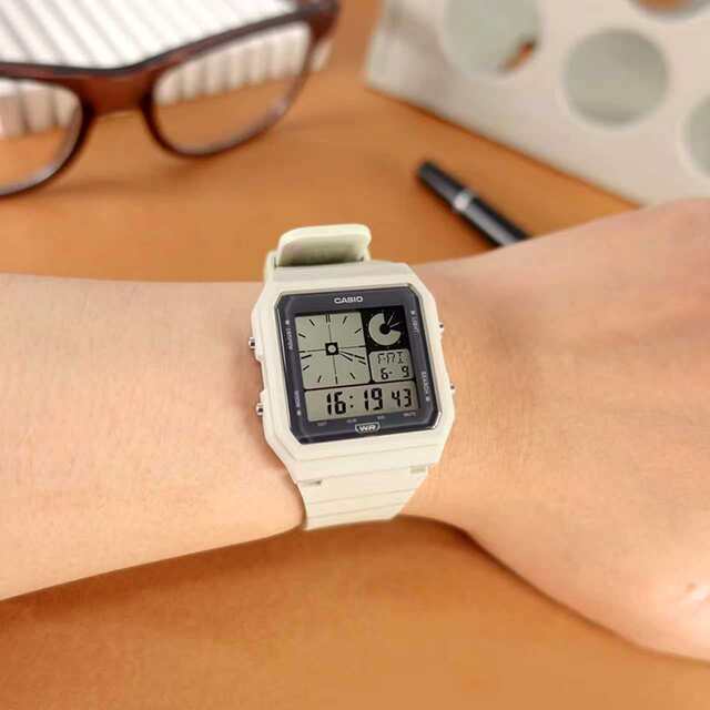 Casio CASIO new retro square watch men's LF-20W-8A waterproof student couple dual display small square watch