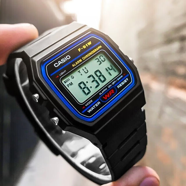 CASIO Casio watch small square retro student waterproof men's and women's electronic watch unisex small square watch f91w