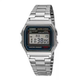 Casio Casio watch men's retro small square silver watch student female quartz electronic A158W A159W