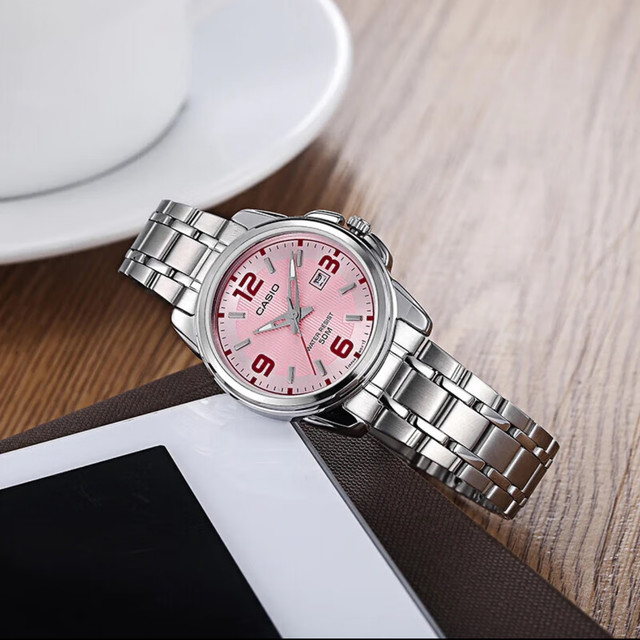 Casio Casio watch female pink retro ladies quartz student watch LTP-1314D Sakura Pink