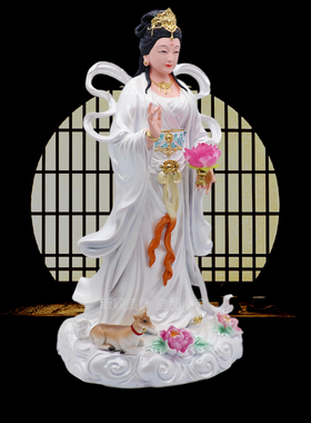 华岳圣母三圣供奉摆件