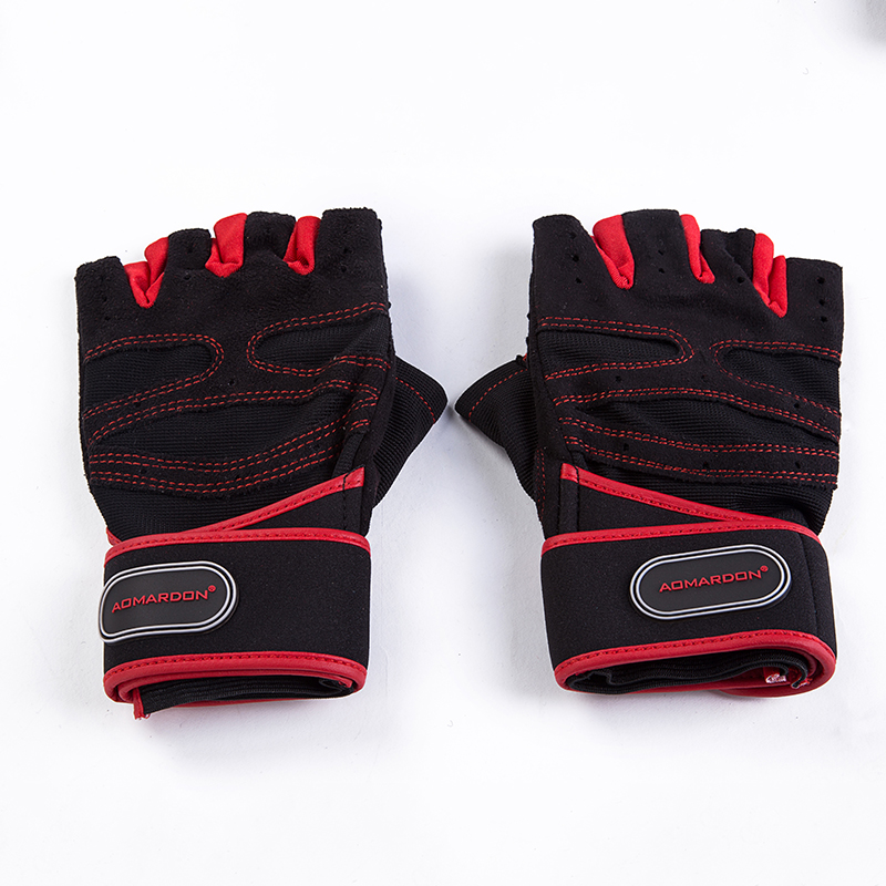 Aomardon健身手套男女哑铃器械单杠锻炼护腕训练半指防滑运动护具 - 图0