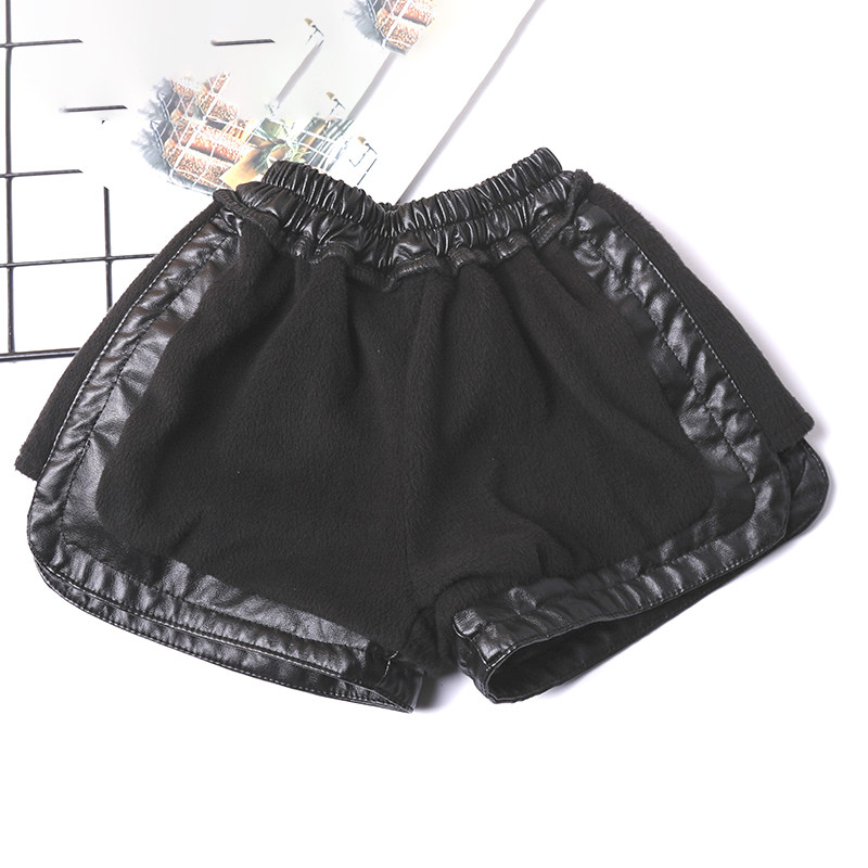 女童皮短裤春秋冬童装中大童热裤皮裤儿童裤子外穿小女孩pu皮短裤,淘宝优惠券,粉丝福利购,淘宝优惠卷