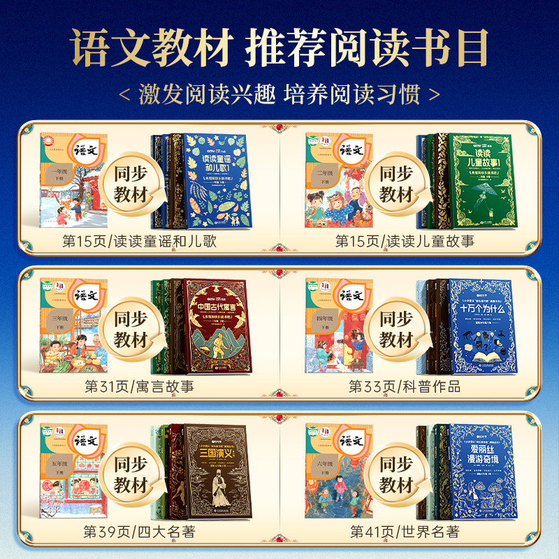 【央视网快乐读书吧】2026版课外必读书读读童谣和儿歌1-6年级一二三四五六下册儿童故事伊索寓言鲁滨逊十万个为什人教版阅读书籍,淘宝优惠券,粉丝福利购,淘宝优惠卷