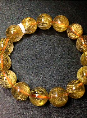 天然钛晶金发晶手链手串