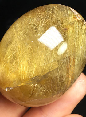 天然钛晶金发晶板钛情侣款吊坠