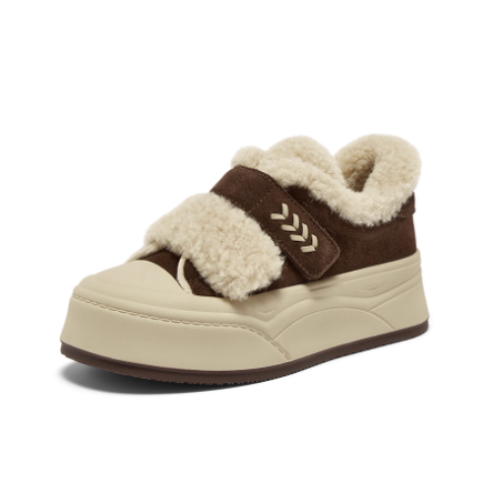 专柜正品百思图2025冬新款女鞋毛毛鞋时尚加绒保暖休闲鞋E1802DM5 - 图2