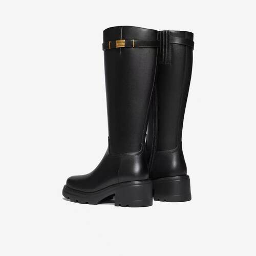 专柜正品TATA他她2026冬款女厚底通勤风不过膝高筒骑士靴7GZ80DG6 - 图1