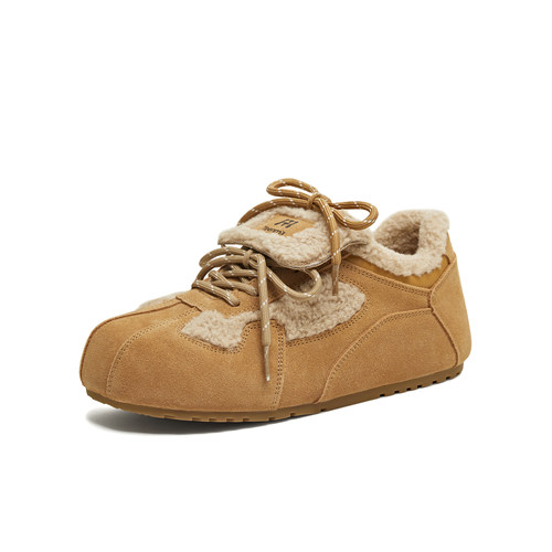 专柜正品天美意2025冬新款女鞋厚底加绒德训鞋运动休闲鞋BL951DM5 - 图0