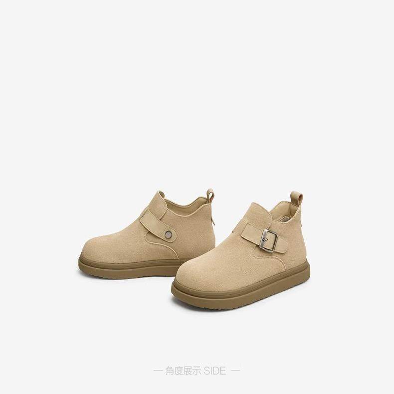 专柜正品百思图2024秋冬款女高帮全包勃肯鞋平底吐司单鞋BG577DD4,淘宝优惠券,粉丝福利购,淘宝优惠卷