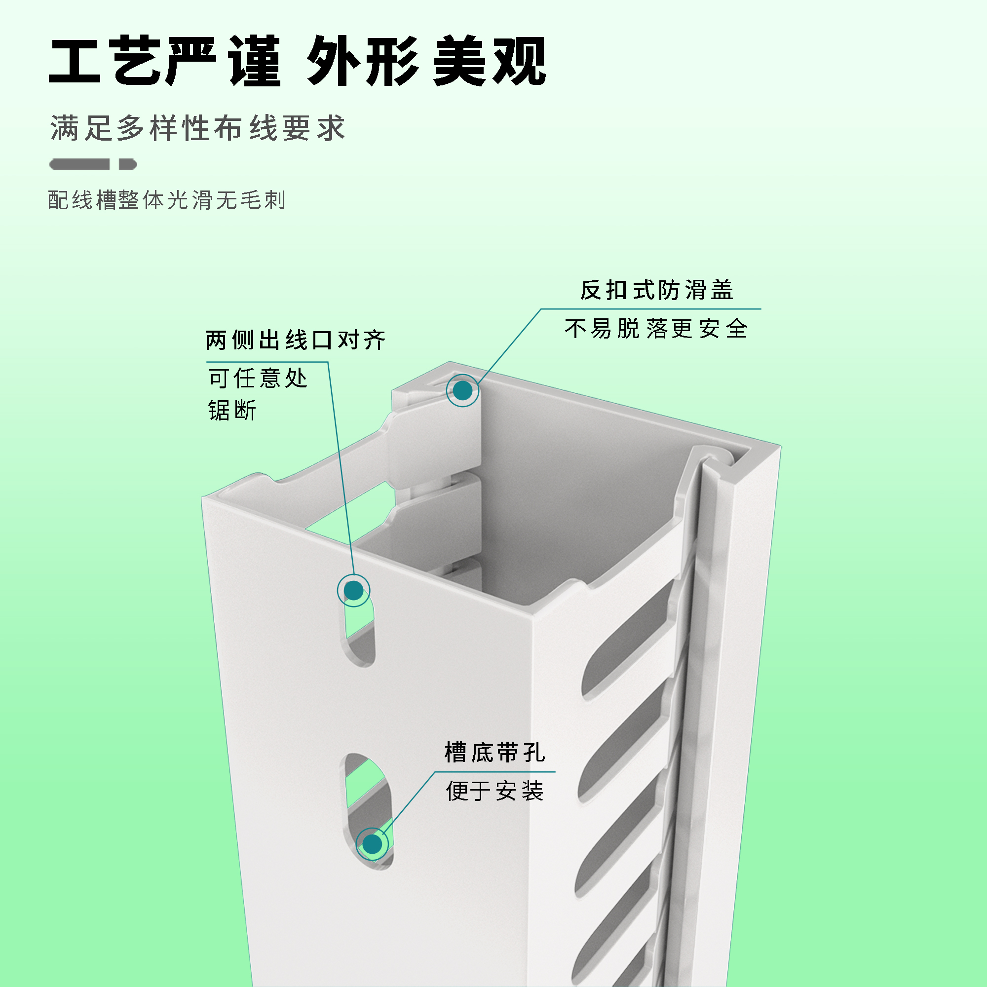 PVC线槽工业阻燃行线槽配电柜电箱走线槽塑料理线灰色线槽细齿S齿 - 图0